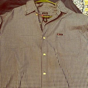 Chaps Blue Plaid Button Up